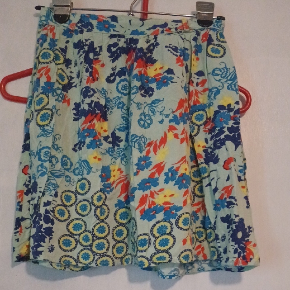 Mossimo Supply Co. Blue and Red Floral Skirt